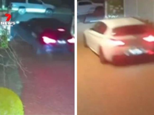 Stolen BMWs ram through a gate at Meningie during a break-in and theft.