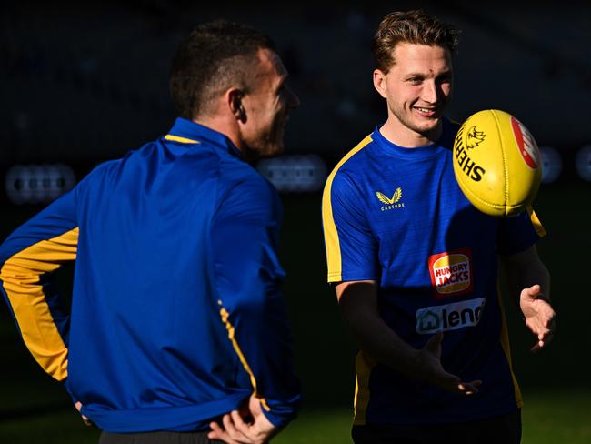 Alex Witherden could be the beneficiary of Shannon Hurn’s retirement. Picture: Daniel Carson/AFL Photos via Getty Images