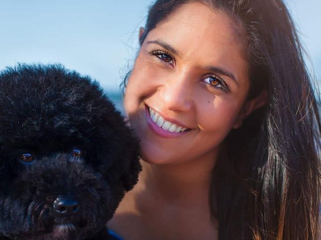 Narangba Pooch Perfect contestant Davina Dewar with a cuddly friend.