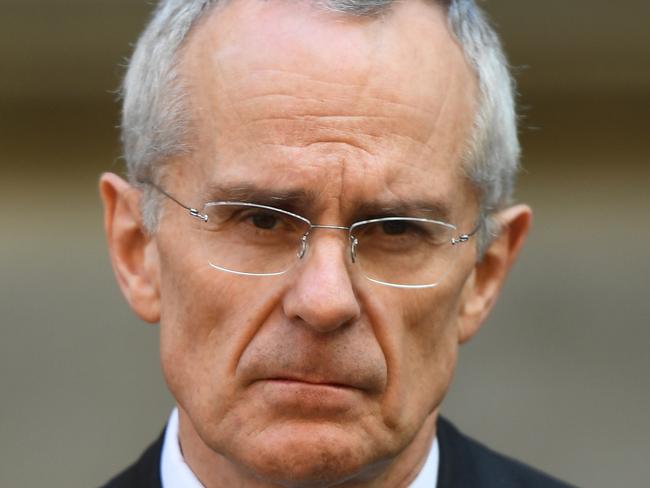 Australian Competition and Consumer Commission chairman Rod Sims speaks to the media during a press conference in Sydney, Monday, October 16, 2017. The ACCC today released a report into the National Electricity Market, which claims residential prices have increased by 63 per cent on top of inflation since 2007-08. (AAP Image/Dean Lewins) NO ARCHIVING