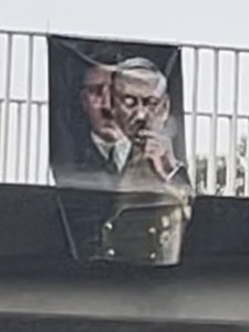 A Hitler poster hung in Sydney's eastern suburbs.