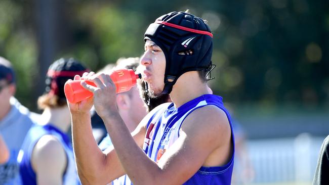 Action in the QAFL colts game between Mt Gravatt V Wilston Grange. Saturday June 25, 2022. Picture, John Gass