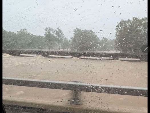 Simone Lennox took this picture on the Bruce Hwy's Ollera Creek bridge at 7.28am, Feb 2.