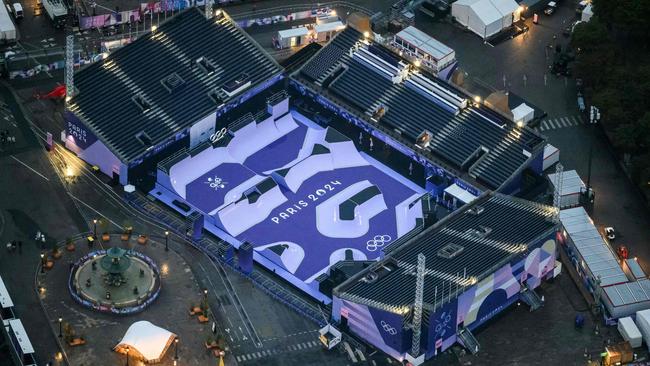 Paris’ BMX freestyle venue at Place De La Concorde. Picture: AFP