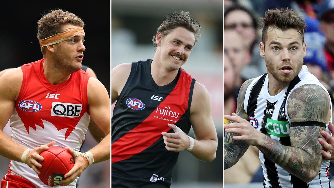 AFL trade state of play: Tom Papley, Joe Daniher and Jamie Elliott.