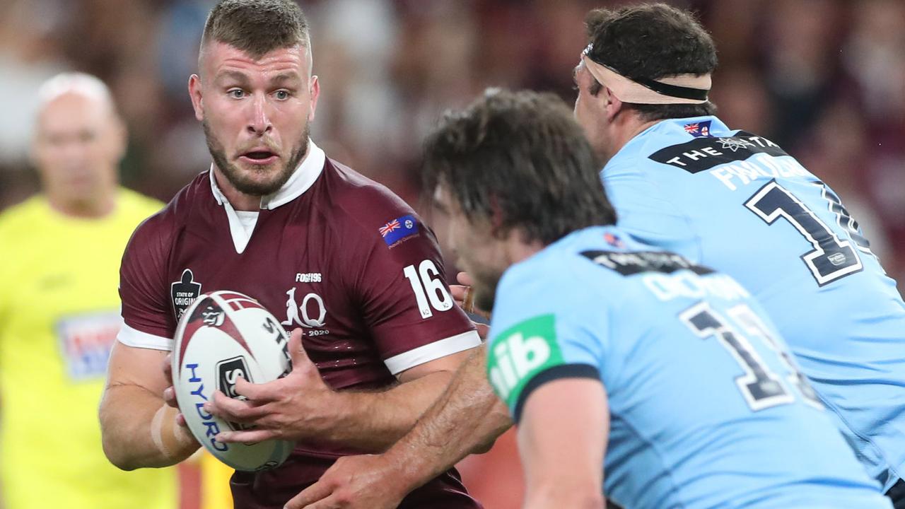 QLD's Jai Arrow. Queensland vs New South Wales during game 3 of the State of Origin series in Brisbane. Pic Peter Wallis