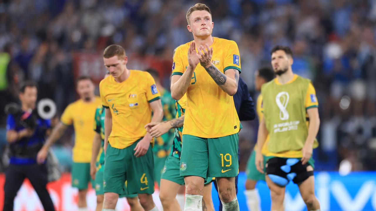 Harry Souttar and the Socceroos were gutted to lose to Argentina at the World Cup. Picture: Buda Mendes / Getty Images