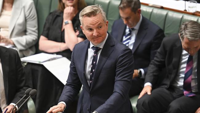 Climate Change and Energy Minister Chris Bowen during Question Time at Parliament House in Canberra. Picture: NCA NewsWire / Martin Ollman