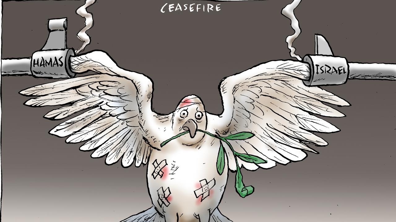 Mark Knight cartoon on temporary ceasefire in Israel war