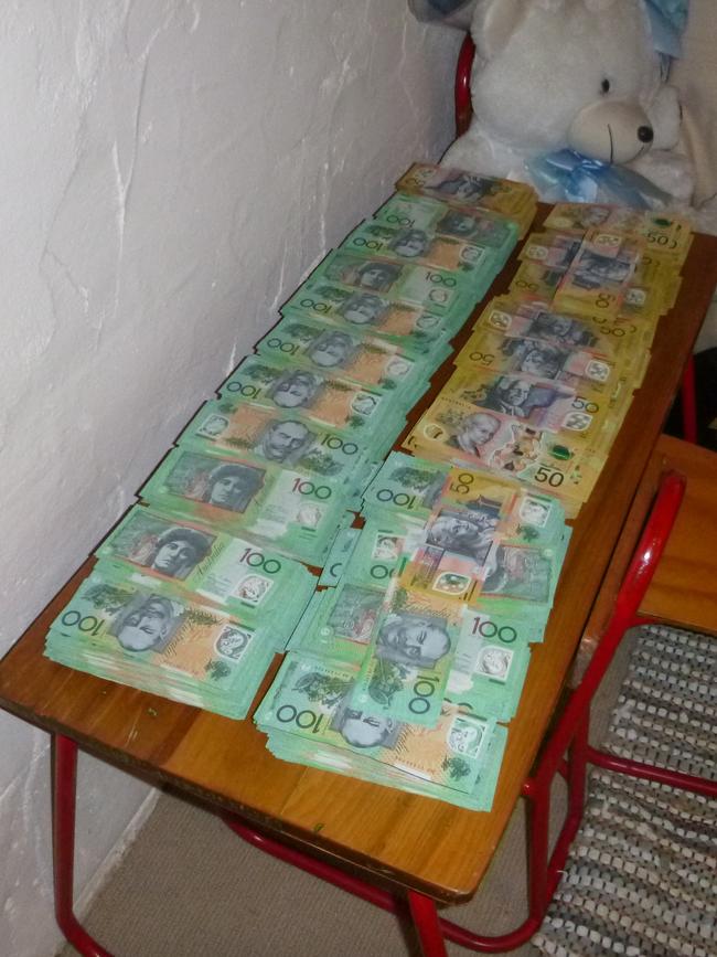 Some of the cash seized in Adelaide in April, 2020. Picture: Australian Border Force