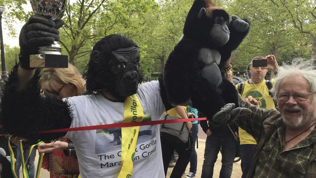 Metropolitan Police officer Tom ‘Mister Gorilla’ Harrison, crawled the London Marathon in just under a week.