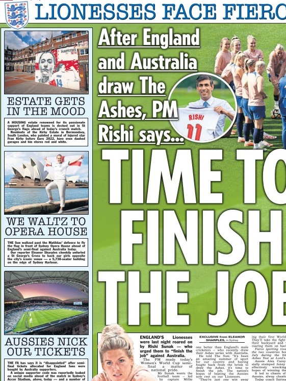 The Sun labelled the Aussies cheats after