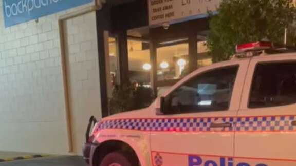 A passer-by posted a video to social media showing multiple police units attending a disturbance on Airlie Esplanade on Thursday night. Picture: Facebook