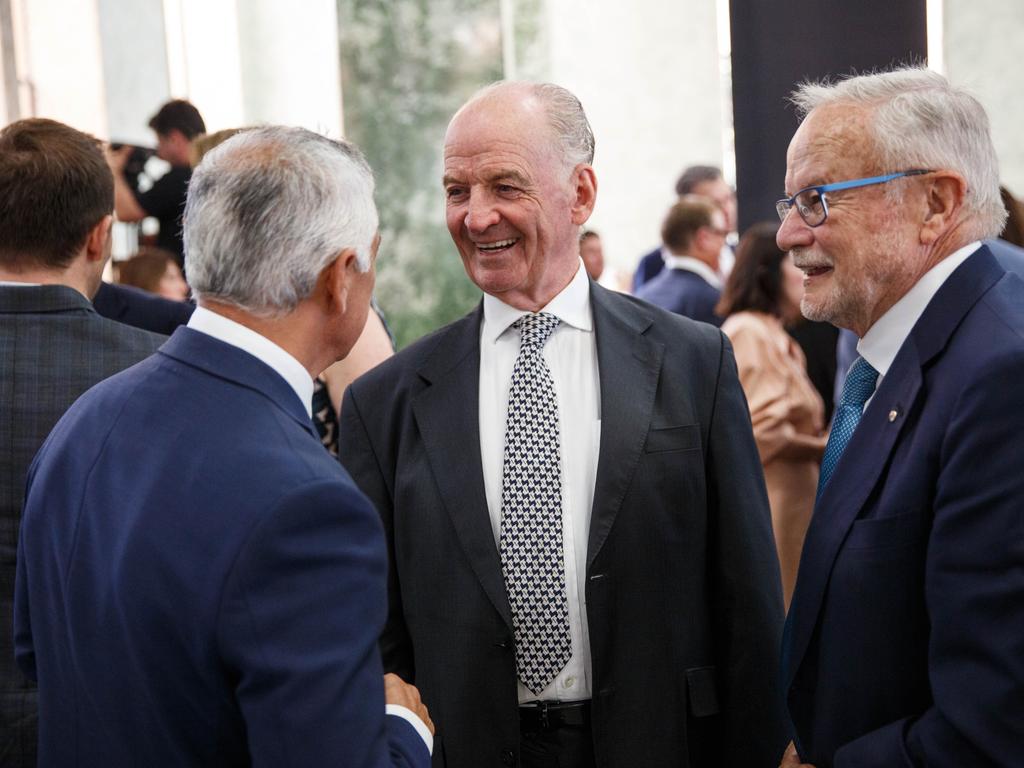 John Carfi , John Boyd (c) and Tony Shepherd .  DAILY TELEGRAPH 16TH NOVEMBER 2023 Daily Telegraph Future Sydney Bradfield Oration 2023 at the MCA in Sydney.