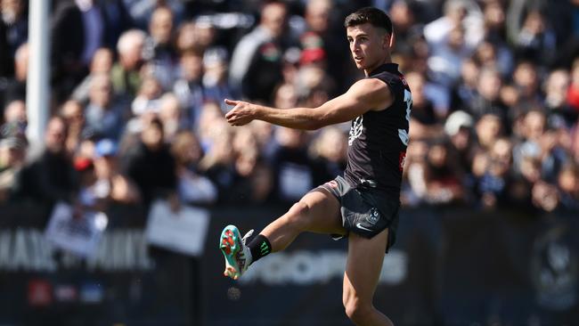 Norm Smith medal favourite Nick Daicos at Collingwood training this week. Picture: Michael Klein