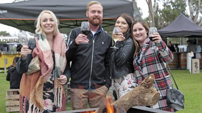 Caity Robinson, Des Barriere, Brooke Mitchell-Porpous, Lisa Bishop, well behaved at the Sea &amp; Vines Festival this year.