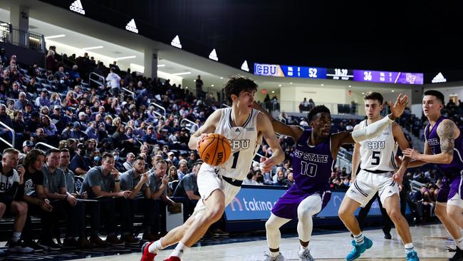 Taran Armstrong in action in for the Lancers. Photo courtesy of CBU Athletics.