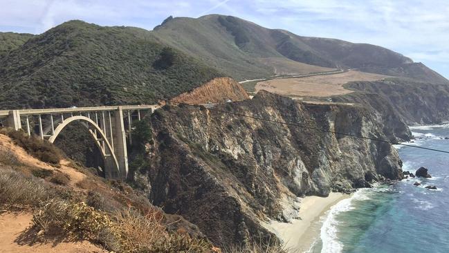 The Bixby Bridge is 218m long and 85m high. Picture: AAP Image/Mike Osborne