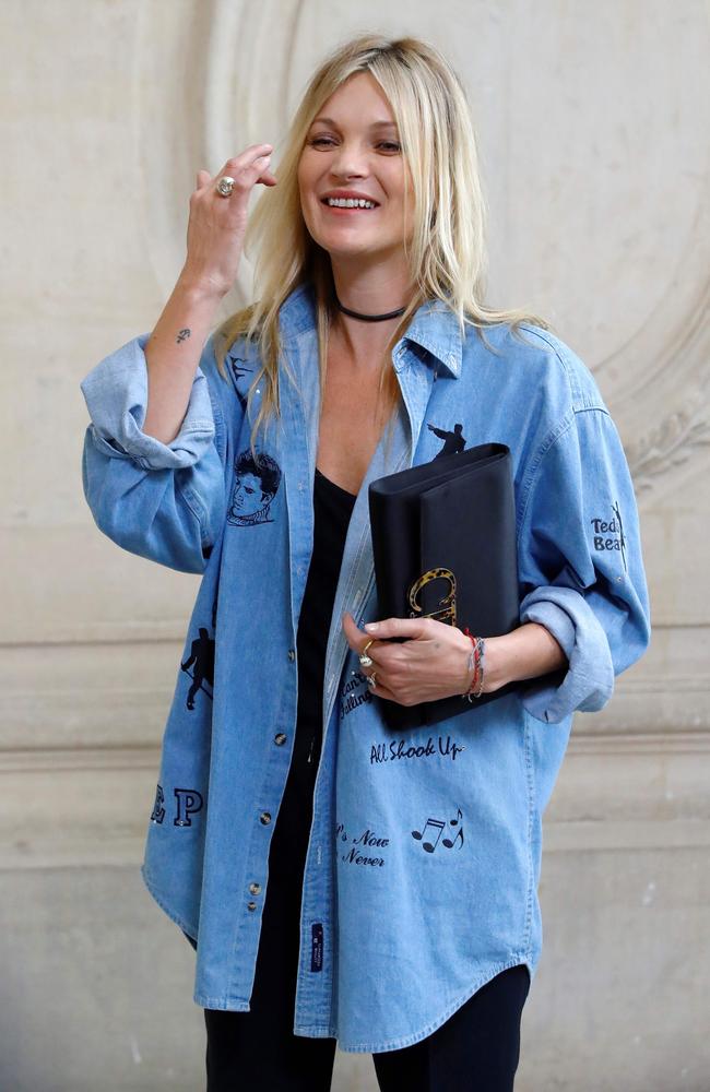 Kate Moss attends the Christian Dior show of the Paris Fashion Week Womenswear Spring/Summer 2017 on September 30, 2016 in Paris, France. Picture: AFP