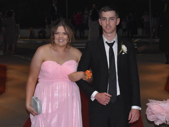 Tahlia Wallace and Tom Blake at Assumption College Warwick formal