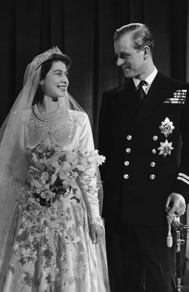 Then Princess Elizabeth with her husband Prince Philip after their marriage in 1947. Picture: Getty Images