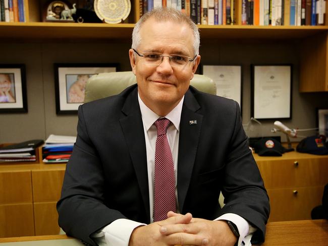 Treasurer Scott Morrison at Parliament House in Canberra on April 8 before the Budget was unveiled to the public. Picture Kym Smith