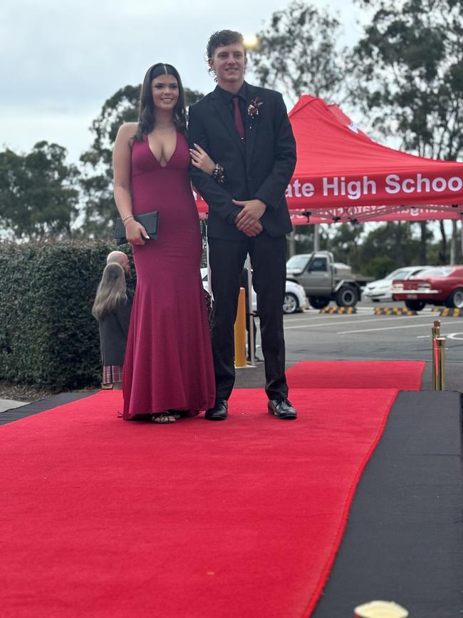 Students from Urangan State High School arrive at their formal.