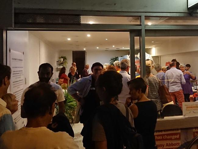 Volunteers use the headquarters as a meeting place to discuss campaigning.