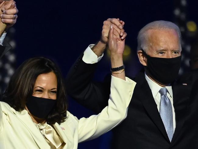 US President-elect Joe Biden and Vice President-elect Kamala Harris. Picture: AFP