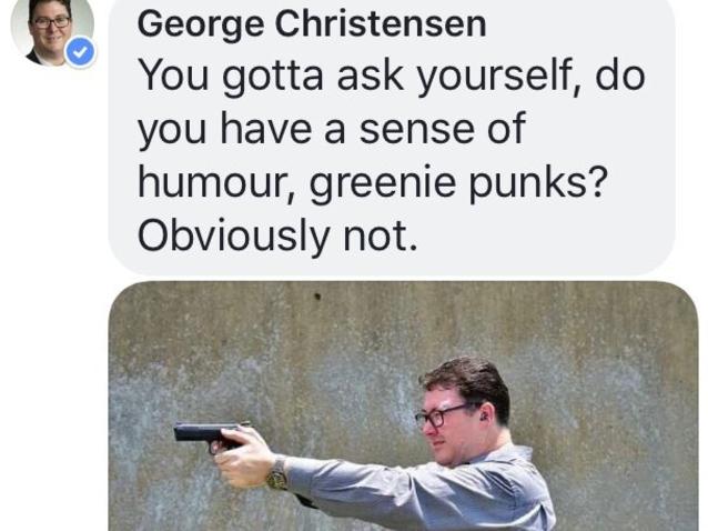 The Facebook post from George Christensen.