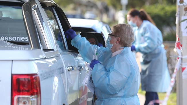 Civid testing sites at Norlane remained busy.