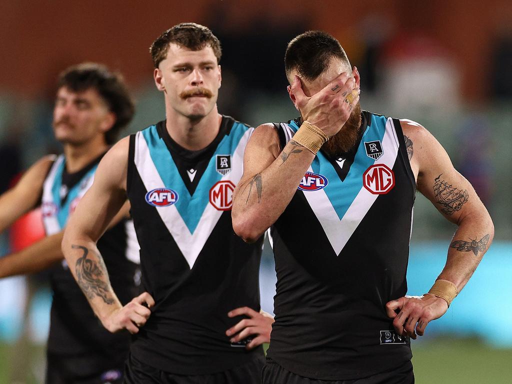 An all-too-familiar sight for Port in finals. Picture: Getty Images