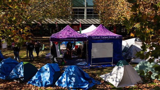 Pro-Palestine students protest at La Trobe University in Bundoora. Picture: Diego Fedele/NewsWire
