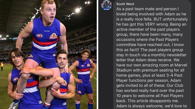 Adam Cooney disappointed former teammate Scott West.