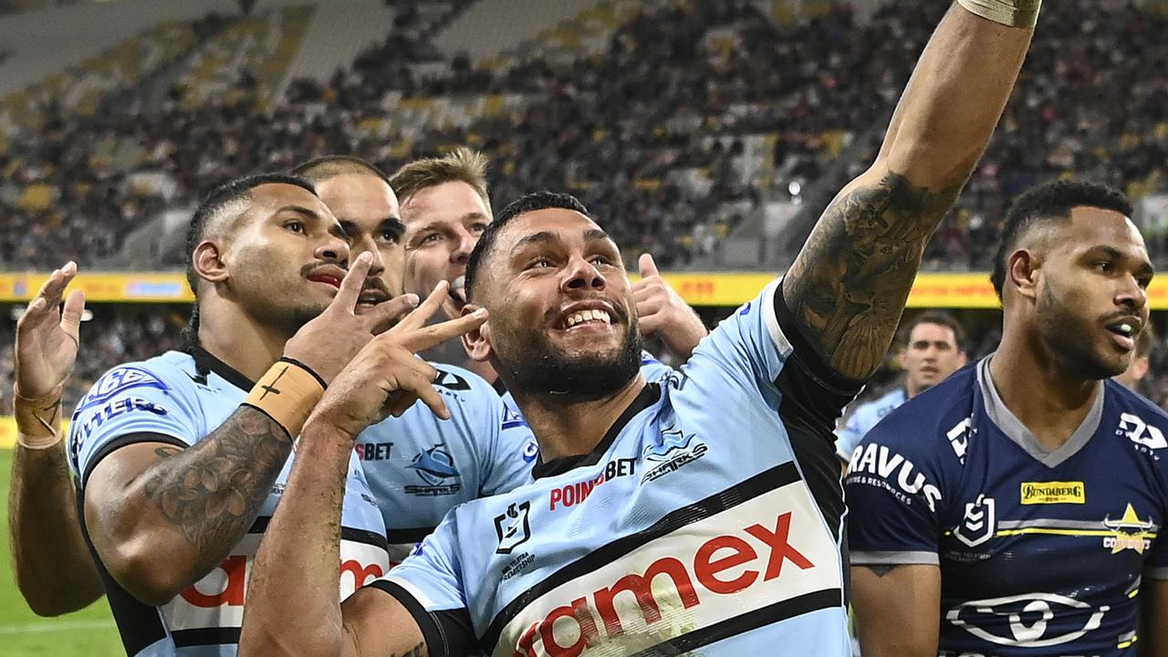 Jesse Ramien celebrates a try.