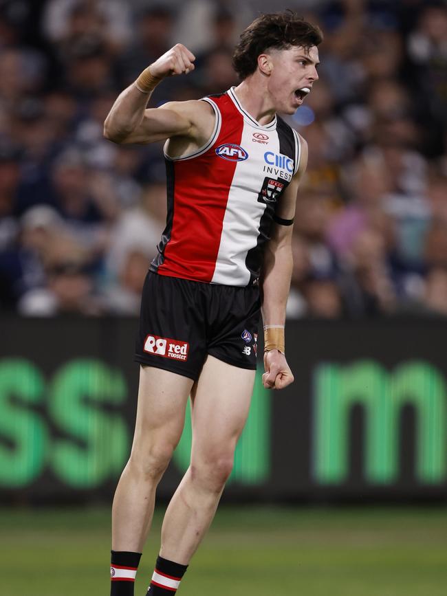 Darcy Wilson kicked a late goal to get the Saints within two points. Picture: Darrian Traynor/Getty Images