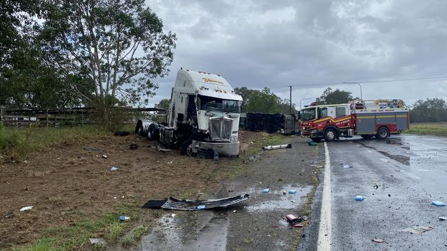 BMA CQ Rescue worked alongside the crew from CapRescue at a truck and ute crash at Marlborough on Thursday, December 5 before transporting someone injured to Rockhampton Hospital.