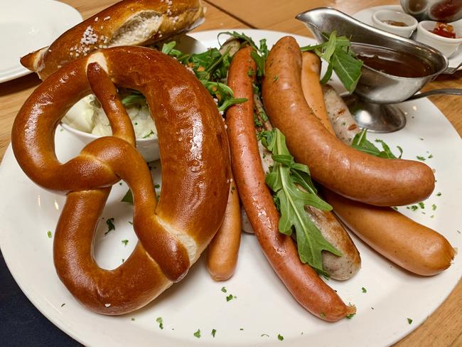 The sausage platter at Hahndorf Inn