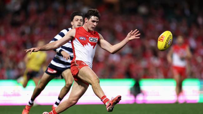 Errol Gulden dominated for the Swans. Picture: Cameron Spencer/Getty Images