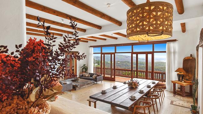 The living area of Ser Infinito Estate offers expansive views.