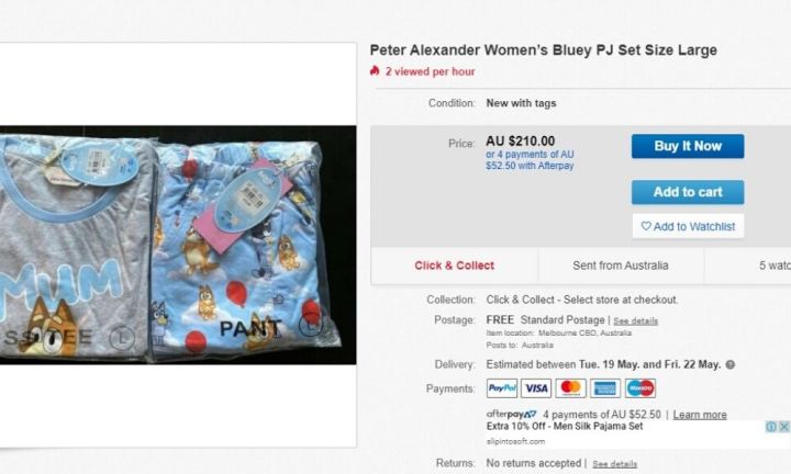 Bluey peter best sale alexander pyjamas