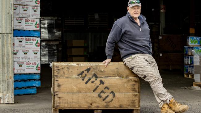 Peter Apted from Apteds Orchards at Arthurs Creek. Picture: Zoe Phillips