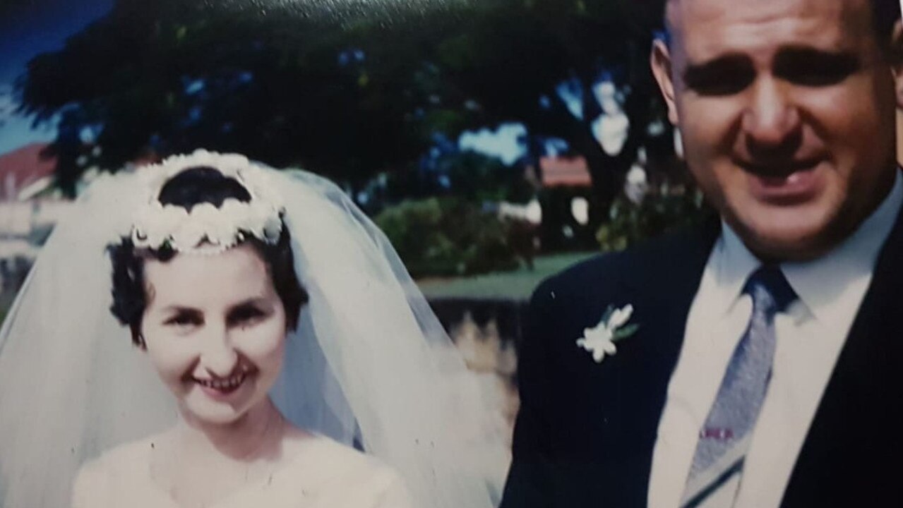 Bob and Maureen Hillcoat after their wedding in St Patrick's Church, Gympie on April 23, 1960.