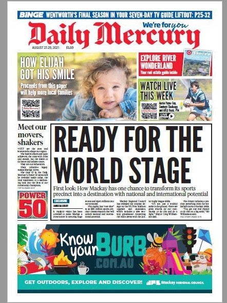 The Daily Mercury front page supporting Ronald McDonald House Charities.