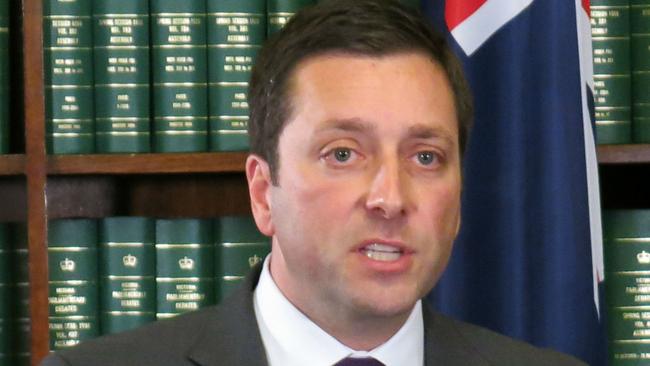 Matthew Guy has been promoted back to the shadow cabinet. Picture: Alex Murray/AAP.