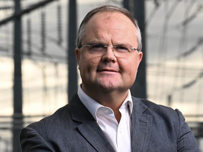 17/07/2022: Federal Opposition Energy Minister Ted O'Brien, at a large electrical distribution facility in Brendale, northern Brisbane. . Lyndon Mechielsen/The Australian