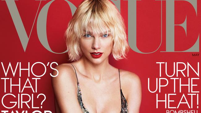 Taylor Swift for US Vogue's May issue. Picture: Mert Alas and Marcus Piggott/VOGUE