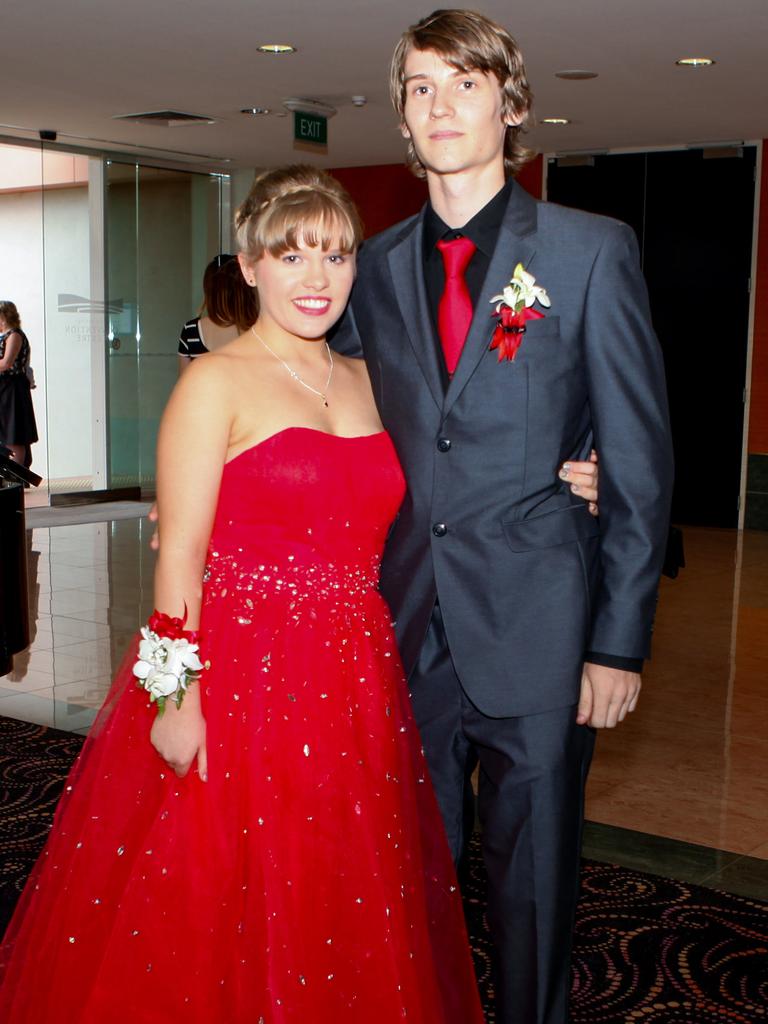 Sarah Heckathorn and Sam Clifton at the 2013 Our Lady of the Sacred Heart Catholic College formal. Picture: NT NEWS