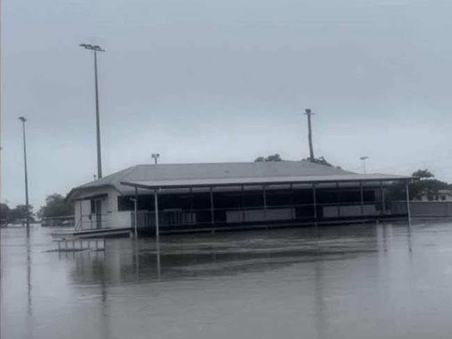 Flooding at Ingham's Herbert River Crushers clubhouse in February 2025. Picture: Herbert River Crushers