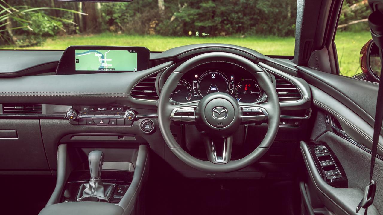 The Mazda’s interior is a step above the rest. Photo: Thomas Wielecki.